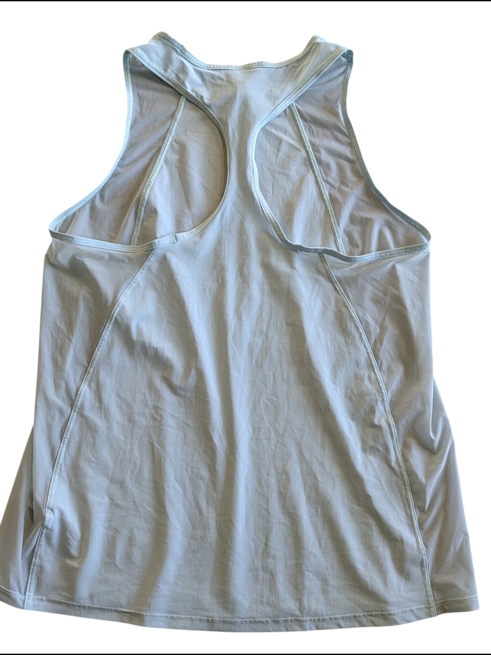 Athleta Ultimate Train Tank Top Light Blue Size Small Mesh Trim Racerback - Picture 3 of 7